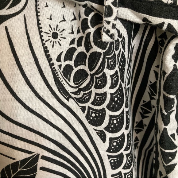 NEW FARM Rio Off-White Monochrome Elegance Scarf Romper Black White Size XL - Picture 9 of 16